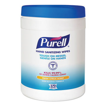 PURELL® Sanitizing Hand Wipes, 6 X 6 3-4, White, 270 Wipes-canister freeshipping - TVN Wholesale